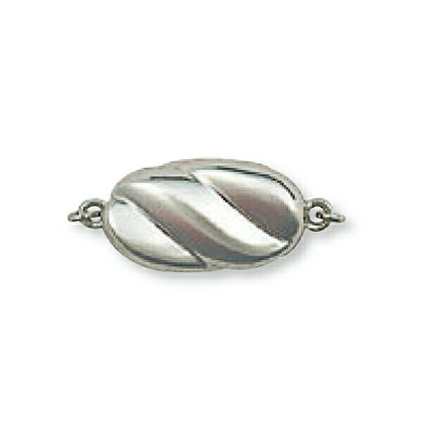 【1個売り】 留め具 14金 ホワイトゴールド パール用ワンタッチ式クラスプ プレートタイプ 縦9.0mm 横19.0mm 真珠 ビーズ|手芸用品 金具 飾り ...