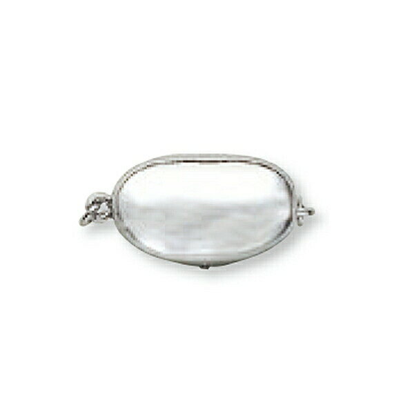 【1個売り】 留め具 14金 ホワイトゴールド パール用ワンタッチ式クラスプ 軽量型 縦9.0mm 横19.0mm 真珠 ビーズ|手芸用品 金具 飾り パーツ ...