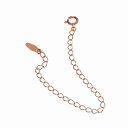 ネックレス用の延長アジャスター 18金 ピンクゴールド 荒喜平(ひし形) 幅2.1mm 長さ10cm|鎖 K18PG k18 18k 貴金属 ジュエリー レディース メンズ