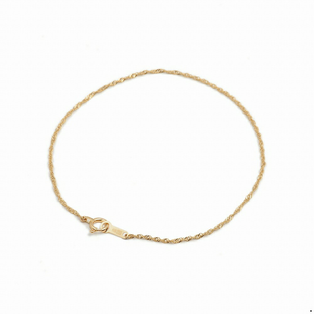 ブレスレット チェーン 18金 ピンクゴールド スクリューチェーン 幅1.2mm 長さ18cm|鎖 K18PG k18 18k 貴金属 ジュエリー レディース ...