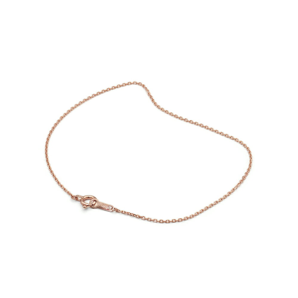 ブレスレット チェーン 18金 ピンクゴールド 4面カット小豆チェーン 幅1.0mm 長さ18cm|鎖 K18PG k18 18k 貴金属 ジュエリー レディー...