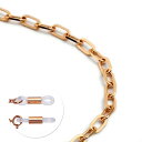 メガネチェーン 18金 ピンクゴールド 2面カットフラットロング小豆チェーン(筒型) 幅1.6mm 長さ70cm 眼鏡チェーン|鎖 K18PG k18 18k ...