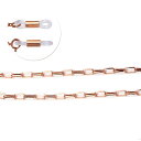メガネチェーン 18金 ピンクゴールド 6面カットロングロールチェーン(筒型) 幅2.6mm 長さ70cm 眼鏡チェーン|鎖 K18PG k18 18k 貴金属...