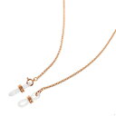 メガネチェーン 18金 ピンクゴールド エルアールチェーン(Wドーナツ型) 幅1.5mm 長さ70cm 眼鏡チェーン|鎖 K18PG k18 18k 貴金属 ジ...