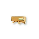 【1個売り】 留め具 18金 ピンクゴールド 差し込み式クラスプ セーフティー付き 縦8.0mm 横2.5mm|手芸用品 金具 飾り パーツ 部品 K18PG ...
