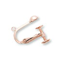 【1個売り】 イヤリングパーツ 18金 ピンクゴールド ネジバネ式イヤリングパーツ 丸カン付き 縦15.0mm ノンホール|手芸用品 金具 飾り パーツ 部品 ...