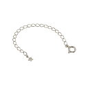 ネックレス用の延長アジャスター 18金 ホワイトゴールド 荒喜平(スター/0.01ctダイヤモンド付き) 幅2.1mm 長さ5cm/7cm/10cm|鎖 K18WG k18 18k 貴金属 ジュエリー レディース メンズ