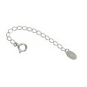 ネックレス用の延長アジャスター 18金 ホワイトゴールド 荒喜平(オーバル) 幅2.1mm 長さ5cm/7cm/10cm|鎖 K18WG k18 18k 貴金属 ジュエリー レディース メンズ