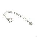 ネックレス用の延長アジャスター 18金 ホワイトゴールド 荒喜平(ハート/0.01ctダイヤモンド付き) 幅2.1mm 長さ5cm/7cm/10cm|鎖 K18WG k18 18k 貴金属 ジュエリー レディース メンズ