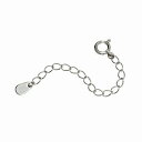 ネックレス用の延長アジャスター 18金 ホワイトゴールド 荒喜平(ドロップ) 幅2.1mm 長さ5cm|鎖 K18WG k18 18k 貴金属 ジュエリー レディース メンズ