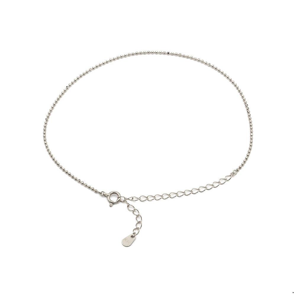 アンクレット チェーン 18金 ホワイトゴールド カットボールチェーン 幅1.2mm 長さ24cm|鎖 K18WG k18 18k 貴金属 ジュエリー レディー...