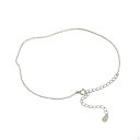 アンクレット チェーン 18金 ホワイトゴールド 小豆チェーン 幅0.9mm 長さ24cm|鎖 K18WG k18 18k 貴金属 ジュエリー レディース メン...