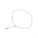 アンクレット チェーン 18金 ホワイトゴールド 小豆チェーン 幅1.0mm 長さ24cm|鎖 K18WG k18 18k 貴金属 ジュエリー レディース メン...