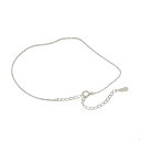 アンクレット チェーン 18金 ホワイトゴールド 4面カット小豆チェーン 幅1.0mm 長さ24cm|鎖 K18WG k18 18k 貴金属 ジュエリー レディ...