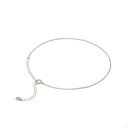 アンクレット チェーン 18金 ホワイトゴールド 小豆チェーン 幅1.3mm 長さ24cm|鎖 K18WG k18 18k 貴金属 ジュエリー レディース メン...