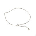 アンクレット チェーン 18金 ホワイトゴールド 4面カット小豆チェーン 幅1.2mm 長さ24cm|鎖 K18WG k18 18k 貴金属 ジュエリー レディ...