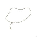アンクレット チェーン 18金 ホワイトゴールド ロールチェーン 幅1.2mm 長さ24cm|鎖 K18WG k18 18k 貴金属 ジュエリー レディース メンズ