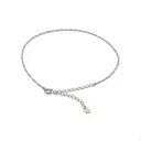 アンクレット チェーン 18金 ホワイトゴールド スクリューチェーン 幅1.3mm 長さ24cm|鎖 K18WG k18 18k 貴金属 ジュエリー レディース...
