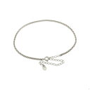 アンクレット チェーン 18金 ホワイトゴールド ベネチアンチェーン 幅1.3mm 長さ24cm|鎖 K18WG k18 18k 貴金属 ジュエリー レディース メンズ