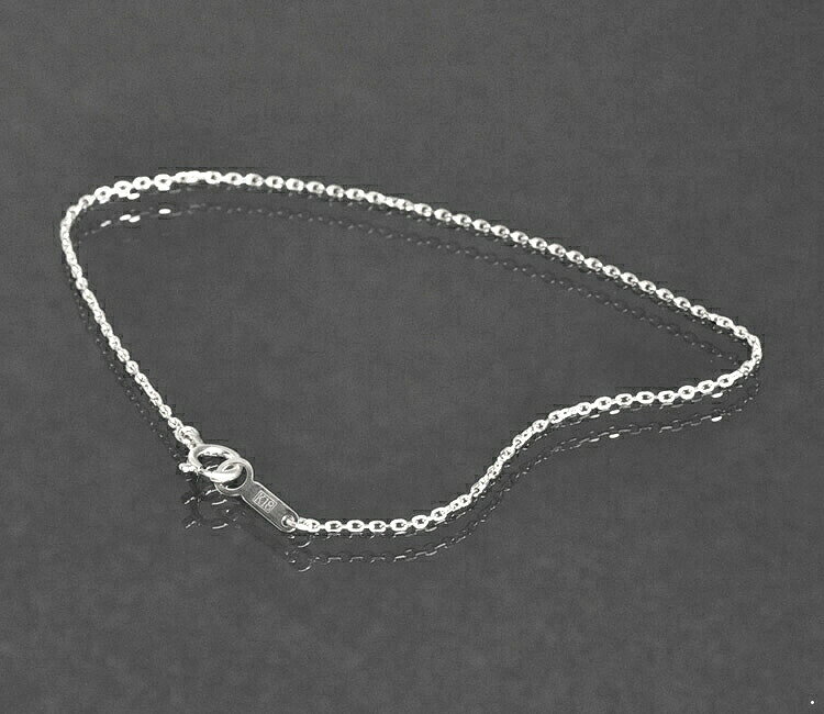 ブレスレット チェーン 18金 ホワイトゴールド 4面カット小豆チェーン 幅1.1mm 長さ18cm|鎖 K18WG k18 18k 貴金属 ジュエリー レディ...