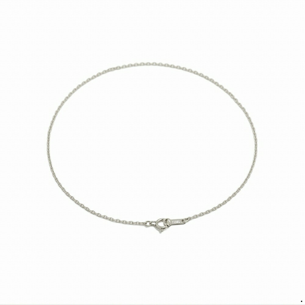 ブレスレット チェーン 18金 ホワイトゴールド 小豆チェーン 幅1.3mm 長さ18cm|鎖 K18WG k18 18k 貴金属 ジュエリー レディース メン...