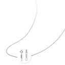 メガネチェーン 18金 ホワイトゴールド 4面カット小豆チェーン(筒型) 幅1.0mm 長さ70cm 眼鏡チェーン|鎖 K18WG k18 18k 貴金属 ジュ...