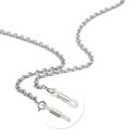 メガネチェーン 18金 ホワイトゴールド 4面カット小豆チェーン(筒型) 幅2.3mm 長さ70cm 眼鏡チェーン|鎖 K18WG k18 18k 貴金属 ジュ...