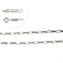メガネチェーン 18金 ホワイトゴールド 6面カットロングロールチェーン(筒型) 幅3.0mm 長さ70cm 眼鏡チェーン|鎖 K18WG k18 18k 貴金...