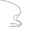 メガネチェーン 18金 ホワイトゴールド カットポンパチェーン(筒型) 幅2.0mm 長さ70cm 眼鏡チェーン|鎖 K18WG k18 18k 貴金属 ジュエ...