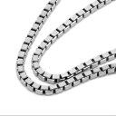 ネックレス チェーン 18金 ホワイトゴールド ベネチアンチェーン 幅2.3mm 長さ50cm|鎖 K18WG k18 18k 貴金属 ジュエリー レディース ...