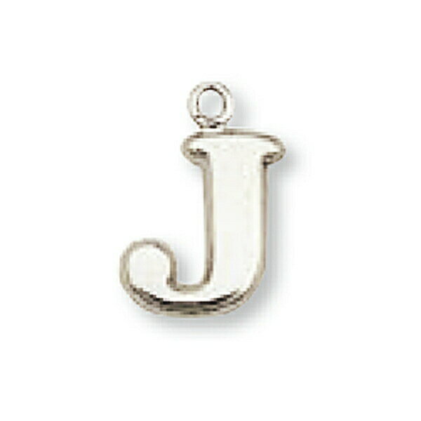 【1個売り】 チャームパーツ 18金 ホワイトゴールド J イニシャルチャーム Sサイズ 中空タイプ 縦9.5mm 横7.5mm アルファベット 文字|手芸用品...