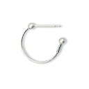 【1個売り】 ピアスパーツ 18金 ホワイトゴールド チェンジピアスパーツ 線径0.90mm 縦15.0mm|手芸用品 金具 飾り パーツ 部品 K18WG k...