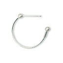 【1個売り】 ピアスパーツ 18金 ホワイトゴールド チェンジピアスパーツ 線径0.90mm 縦20.0mm|手芸用品 金具 飾り パーツ 部品 K18WG k...