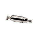 【1個売り】 留め具 18金 ホワイトゴールド マグネット式筒型クラスプ 縦16.5mm 横4.0mm|手芸用品 金具 飾り パーツ 部品 K18WG k18 ...