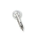 【1個売り】 イヤリングパーツ 18金 ホワイトゴールド プティットイヤリングパーツ 丸カン付き 縦14.0mm ノンホール|手芸用品 金具 飾り パーツ 部品...