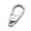 【1個売り】 留め具 18金 ホワイトゴールド フリーフック 縦8.0mm 横3.5mm カニカン カニ環 クラスプ|手芸用品 金具 飾り パーツ 部品 K18...