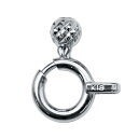 【1個売り】 留め具 18金 ホワイトゴールド カットボール付き引き輪 直径5.0mm ヒキワ クラスプ|手芸用品 金具 飾り パーツ 部品 K18WG k18...