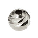 【1個売り】 ビーズパーツ 18金 ホワイトゴールド ボール玉 ターボカット 外径4.0mm 高さ4.0mm 穴径1.2mm スペーサー 丸玉 直径|手芸用品 ...