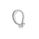 【1個売り】 ピアスパーツ 18金 ホワイトゴールド フックピアスパーツ バネ入り 縦12.0mm|手芸用品 金具 飾り パーツ 部品 K18WG k18 18...