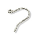 【1個売り】 ピアスパーツ 18金 ホワイトゴールド フックピアスパーツ カット入り 外巻き環 線径0.70mm 縦13.0mm|手芸用品 金具 飾り パーツ ...