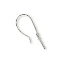 【1個売り】 ピアスパーツ 18金 ホワイトゴールド フックピアスパーツ つきさし付き 線径0.70mm 縦14.0mm|手芸用品 金具 飾り パーツ 部品 K...