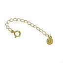 ネックレス用の延長アジャスター 18金 イエローゴールド 荒喜平(ラウンド/0.01ctダイヤモンド付き) 幅2.1mm 長さ5cm/7cm/10cm|鎖 K18YG k18 18k 貴金属 ジュエリー レディース メンズ
