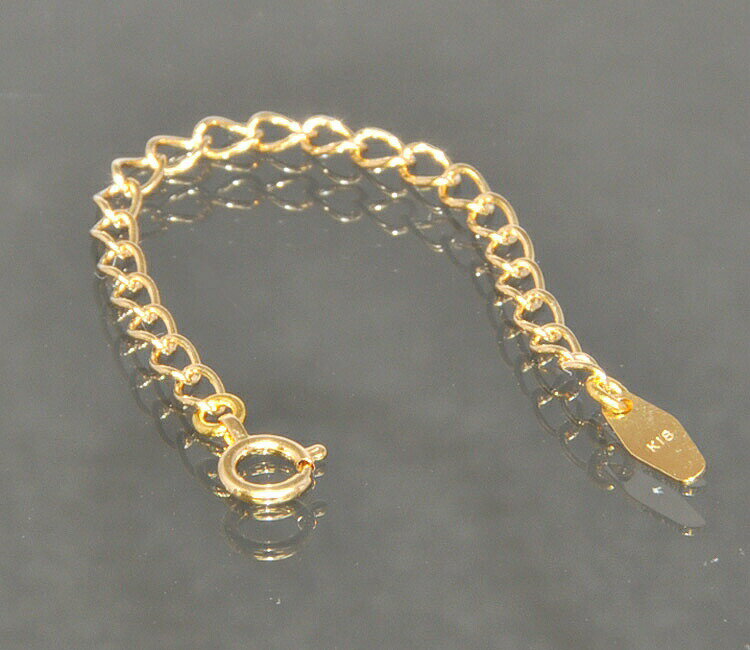 ネックレス用の延長アジャスター 18金 イエローゴールド 荒喜平(ひし形) 幅2.6mm 長さ7cm|鎖 K18YG k18 18k 貴金属 ジュエリー レディース メンズ