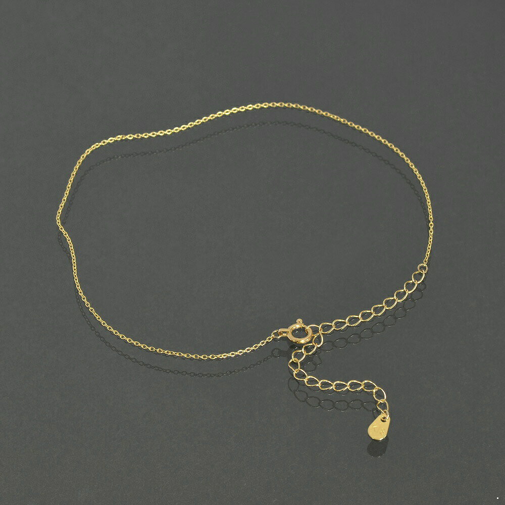 アンクレット チェーン 18金 イエローゴールド 小豆チェーン 幅0.9mm 長さ24cm|鎖 K18YG k18 18k 貴金属 ジュエリー レディース メン...