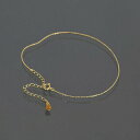 アンクレット チェーン 18金 イエローゴールド 4面カット小豆チェーン 幅0.8mm 長さ24cm|鎖 K18YG k18 18k 貴金属 ジュエリー レディ...