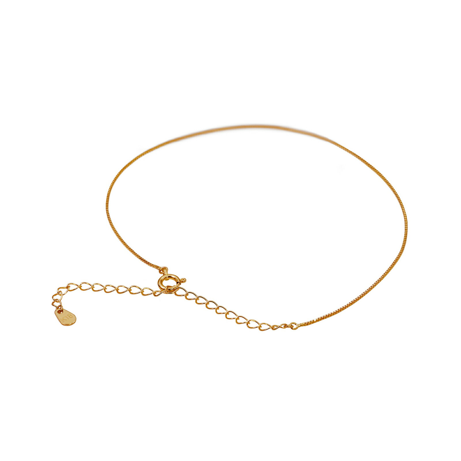 アンクレット チェーン 18金 イエローゴールド ベネチアンチェーン 幅0.6mm 長さ24cm|鎖 K18YG k18 18k 貴金属 ジュエリー レディース...