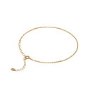 アンクレット チェーン 18金 イエローゴールド 小豆チェーン 幅1.3mm 長さ24cm|鎖 K18YG k18 18k 貴金属 ジュエリー レディース メン...