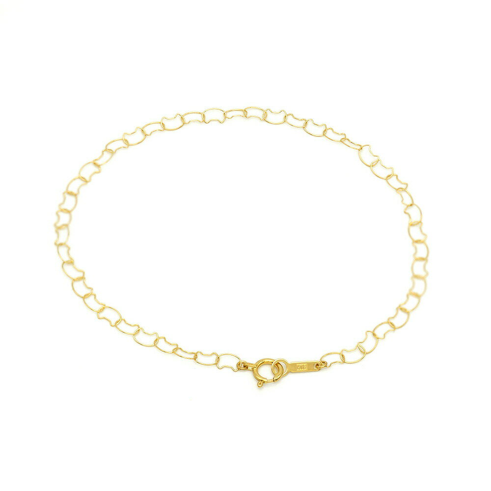 ブレスレット チェーン 18金 イエローゴールド ネコチェーン 幅3.3mm 長さ17cm|鎖 K18YG k18 18k 貴金属 ジュエリー レディース メン...