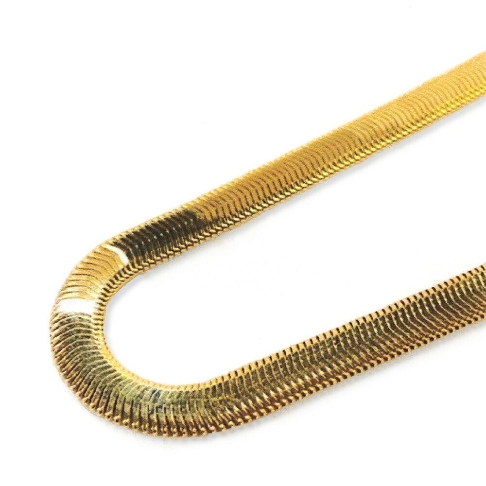 ブレスレット チェーン 18金 イエローゴールド オーバルスネークチェーン 幅6.3mm 長さ18cm|鎖 K18YG k18 18k 貴金属 ジュエリー レデ...