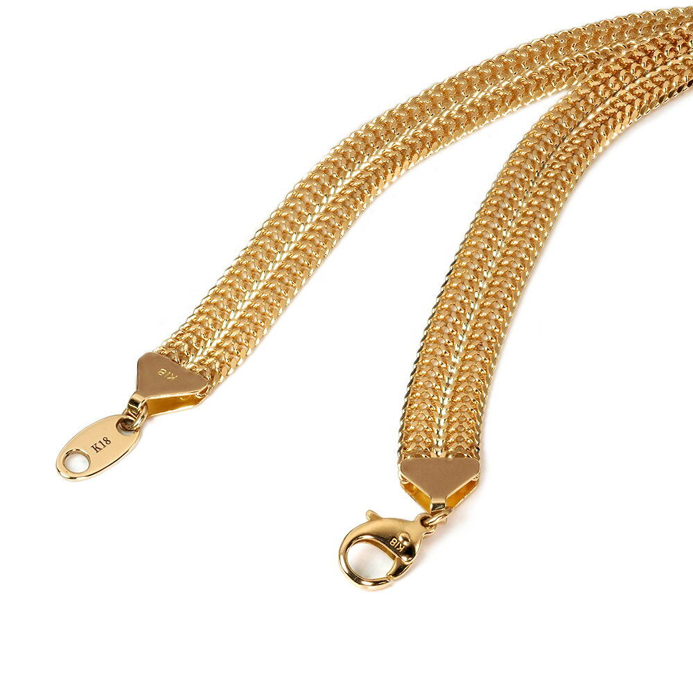 ネックレス チェーン 18金 イエローゴールド シンシアチェーン 幅7.2mm 長さ80cm|チェーンのみ だけ 鎖 K18YG k18 18k 貴金属 ジュエ...